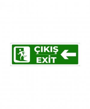 Çıkış Exit UYARI LEVHASI  32x12cm